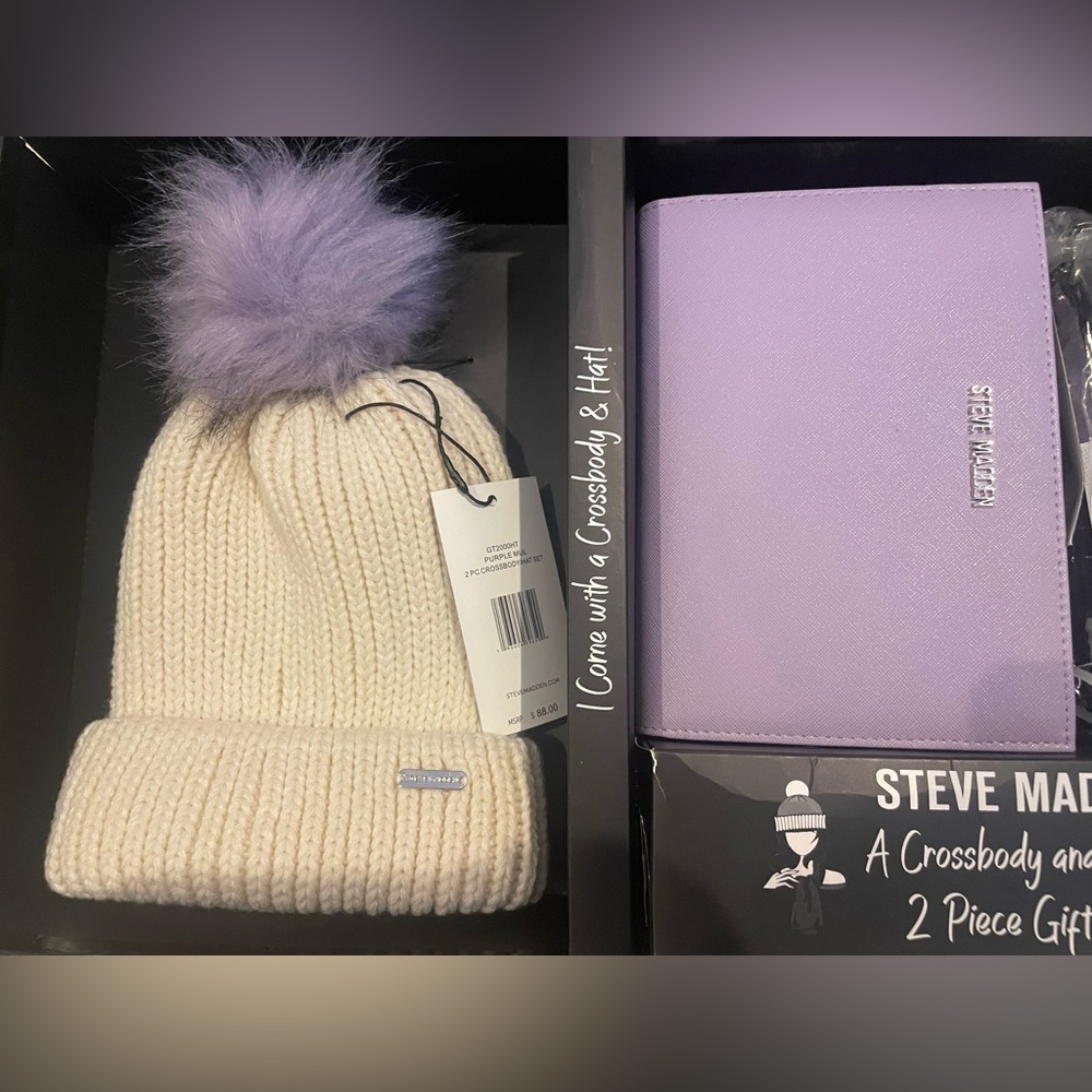 Steve Madden Crossbody and Hat Gift Set